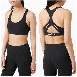 Lululemon Strong Identity Bra Black Size 10 Racerback Luxtreme High Coverage